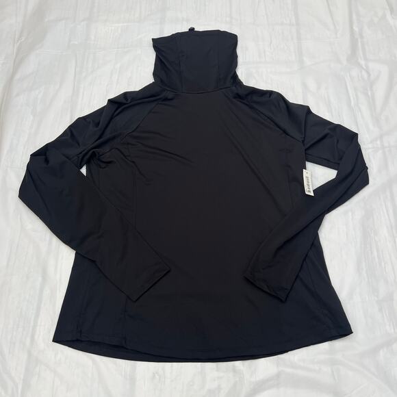 Amazon Essentials Women's Control Tech Long sleeve Masked Running Black Top XL - Picture 3 of 10
